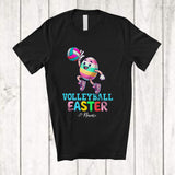 MacnyStore - Personalized Custom Name Volleyball Easter; Colorful Easter Egg Playing Custom Name Sport Player T-Shirt