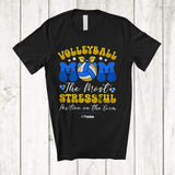 MacnyStore - Personalized Custom Name Volleyball Mom Most Stressful Position; Joyful Mother's Day Player; Family T-Shirt
