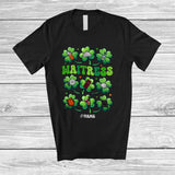 MacnyStore - Personalized Custom Name Waitress; Joyful St. Patrick's Day Waitress Lucky Shamrocks; Family T-Shirt