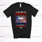 MacnyStore - Personalized Custom Name Want To Party Like It's 1776; Joyful 4th Of July Beer; Drinking Patriotic T-Shirt