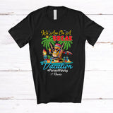 MacnyStore - Personalized Custom Name We Are On A Break Para; Lovely Summer Vacation Pencil Beach T-Shirt