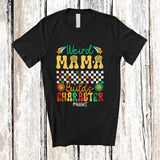 MacnyStore - Personalized Custom Name Weird Mama Build Character; Proud Mother's Day Flowers; Groovy Retro T-Shirt
