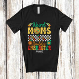 MacnyStore - Personalized Custom Name Weird Moms Build Character; Proud Mother's Day Flowers; Groovy Retro T-Shirt