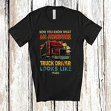 MacnyStore - Personalized Custom Name What An Awesome Truck Driver Looks Like; Proud Vintage Truck Driver T-Shirt