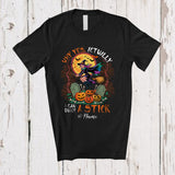 MacnyStore - Personalized Custom Name Why Yes Actually I Can Drive A Stick; Creepy Halloween Moon Witch T-Shirt