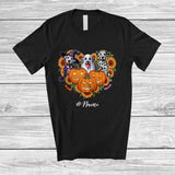 MacnyStore - Personalized Custom Name Witch Boo Mummy Dalmatian Heart; Lovely Halloween Sunflower Pumpkin T-Shirt