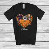 MacnyStore - Personalized Custom Name Witch Boo Mummy French Bulldog Heart; Lovely Halloween Pumpkin T-Shirt