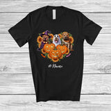 MacnyStore - Personalized Custom Name Witch Boo Mummy Shar Pei Heart; Lovely Halloween Sunflower Pumpkin T-Shirt