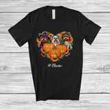 MacnyStore - Personalized Custom Name Witch Boo Mummy Yorkshire Terrier Heart; Lovely Halloween Pumpkin T-Shirt