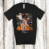 MacnyStore - Personalized Custom Name Witch Chihuahua Drink Coffee; Horror Halloween Boo Ghost Pumpkin T-Shirt