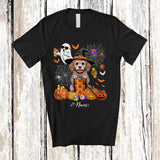 MacnyStore - Personalized Custom Name Witch Cockapoo Drink Coffee; Horror Halloween Boo Ghost Pumpkin T-Shirt