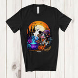 MacnyStore - Personalized Custom Name Witch Cow; Creepy Halloween Moon Ghost Boo; Farm Farmer T-Shirt