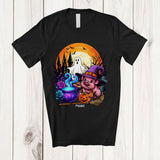 MacnyStore - Personalized Custom Name Witch Pig; Creepy Halloween Moon Ghost Boo; Farm Farmer T-Shirt