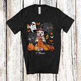 MacnyStore - Personalized Custom Name Witch Pit Bull Drink Coffee; Horror Halloween Boo Ghost Pumpkin T-Shirt