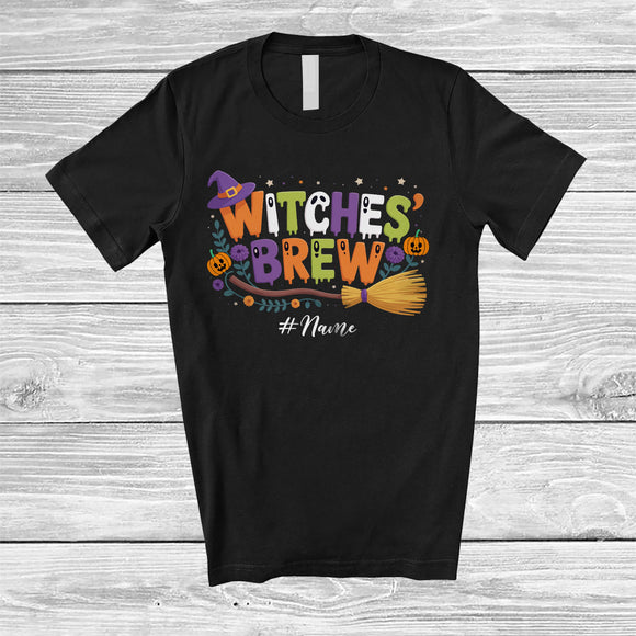 MacnyStore - Personalized Custom Name Witches' Brew; Humorous Halloween Costume Witch Cosplay; Family T-Shirt
