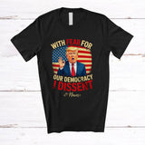 MacnyStore - Personalized Custom Name With Fear For Our Democracy; Proud Justice Immunity Trump; Patriotic T-Shirt