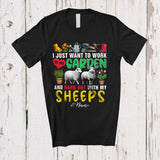 MacnyStore - Personalized Custom Name Work In My Garden Hang Out With My Sheeps; Lovely Gardening Farmer T-Shirt