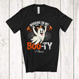 MacnyStore - Personalized Custom Name Working On My Boo ty; Amusing Halloween Boo Ghost Gym Fitness T-Shirt