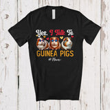 MacnyStore - Personalized Custom Name Yes; I Talk To Guinea Pigs; Humorous Three Sunglasses Animal Owner T-Shirt