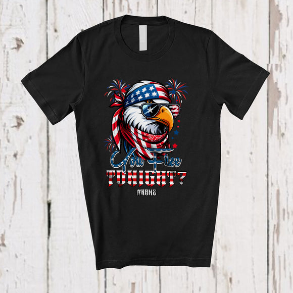 MacnyStore - Personalized Custom Name You Free Tonight; Awesome 4th Of July American Flag Eagle; Patriotic T-Shirt
