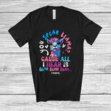 MacnyStore - Personalized Custom Name You Speak Llama Hear Blah; Sarcastic Llama Colorful; Girls Family T-Shirt