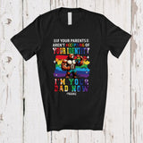 MacnyStore - Personalized Custom Name Your Parents Aren't Accepting Your Identity; Joyful Dad Bear LGBTQ T-Shirt