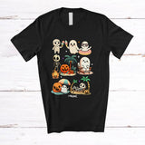 MacnyStore - Personalized Custom Name Zombies Skeleton Pumpkin; Creepy Summer Halloween Beach T-Shirt