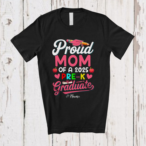 MacnyStore - Personalized Custom Name; Mom Class Of 2025 Pre-K Graduate; Lovely Mother's Day Family T-Shirt