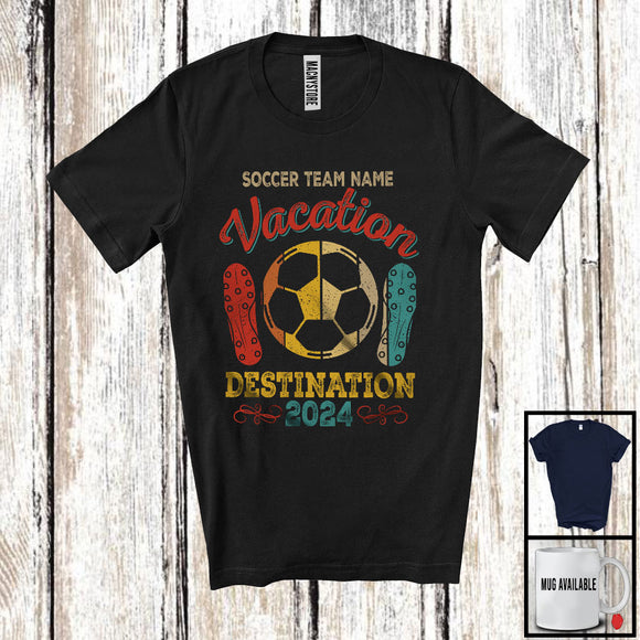 MacnyStore - Personalized Custom Soccer Team Name Vacation, Cool Vintage Summer Sport Trip 2024 T-Shirt