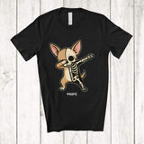 MacnyStore - Personalized Dabbing Chihuahua Skeleton; Joyful Halloween Custom Name Owner Family Group T-Shirt