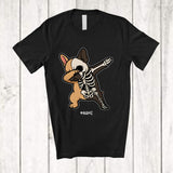 MacnyStore - Personalized Dabbing French Bulldog Skeleton; Joyful Halloween Custom Name Owner Family Group T-Shirt