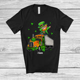MacnyStore - Personalized Dabbing Leprechaun On Truck; Happy St. Patrick's Day Custom Name Boy Driver T-Shirt