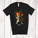 MacnyStore - Personalized Dabbing Papillon Skeleton; Joyful Halloween Custom Name Owner Family Group T-Shirt