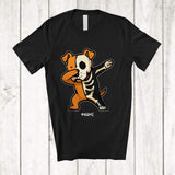 MacnyStore - Personalized Dabbing Pit Bull Skeleton; Joyful Halloween Custom Name Owner Family Group T-Shirt