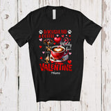 MacnyStore - Personalized Dachshund And Coffee Only For Valentine; Lovely Custom Name Single; Animal T-Shirt