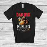 MacnyStore - Personalized Dad Bod Fueled By Beer; Joyful Father's Day Custom Name Dad Bear Drinking T-Shirt