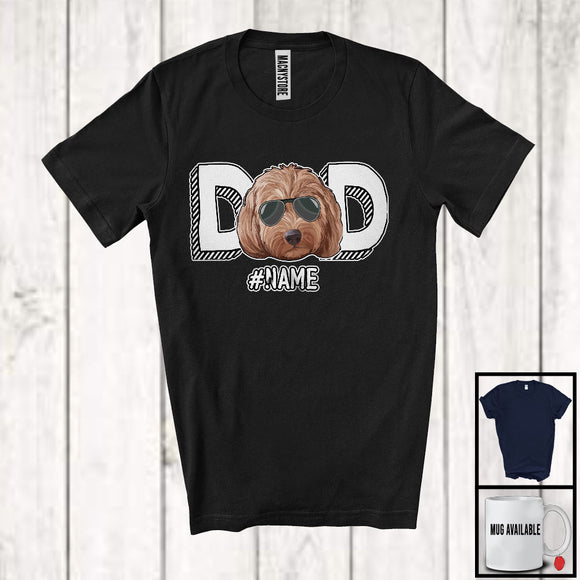 MacnyStore - Personalized Dad, Amazing Father's Day Custom Name Cockapoo Sunglasses, Family Group T-Shirt