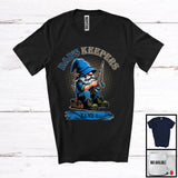 MacnyStore - Personalized Dad's Keepers, Lovely Father's Day Fishing Gnome, Custom Name Family T-Shirt