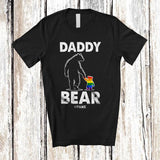 MacnyStore - Personalized Daddy Bear; Adorable Father's Day LGBTQ Pride Bear; Custom Name Gay Family T-Shirt