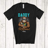MacnyStore - Personalized Daddy Bigfoot; Humorous Father's Day Custom Name Muscle Bigfoot Dad Boy Family T-Shirt
