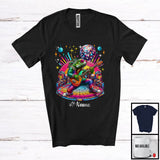 MacnyStore - Personalized Disco Iguana Playing Guitar; Joyful Custom Name Guitarist Iguana; Music Lover T-Shirt