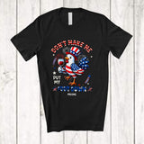 MacnyStore - Personalized Don't Make Me Put My Foot Down; Joyful 4th Of July Chicken; Custom Name Patriotic T-Shirt