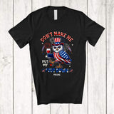 MacnyStore - Personalized Don't Make Me Put My Foot Down; Joyful 4th Of July Owl; Custom Name Patriotic T-Shirt