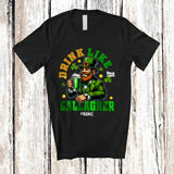 MacnyStore - Personalized Drink Like A Gallagher; Joyful St. Patrick's Day Custom Name Leprechaun Drinking T-Shirt