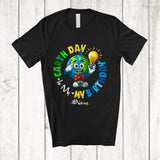 MacnyStore - Personalized Earth Day Is My Birthday 2025; Lovely Earth Day Custom Name Protect Environment T-Shirt