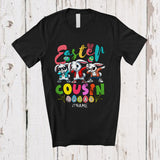 MacnyStore - Personalized Easter Cousin Squad; Lovely Easter Three Dabbing Bunny; Custom Name Family T-Shirt