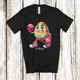 MacnyStore - Personalized Easter Egg Playing Boxing; Fantastic Easter Custom Name Sport Player; Family T-Shirt