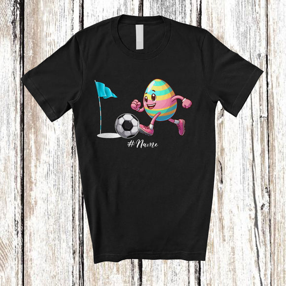 MacnyStore - Personalized Easter Egg Playing Footgolf; Fantastic Easter Custom Name Sport Player; Family T-Shirt