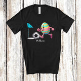 MacnyStore - Personalized Easter Egg Playing Footgolf; Fantastic Easter Custom Name Sport Player; Family T-Shirt