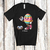 MacnyStore - Personalized Easter Egg Playing Petanque; Fantastic Easter Custom Name Sport Player; Family T-Shirt